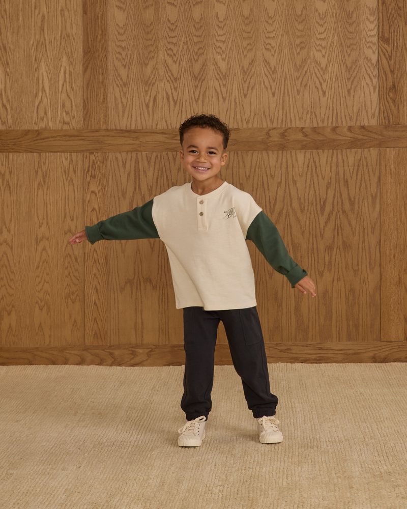 Relaxed Long Sleeve Henley || Chase Your Dreams by Rylee + Cru