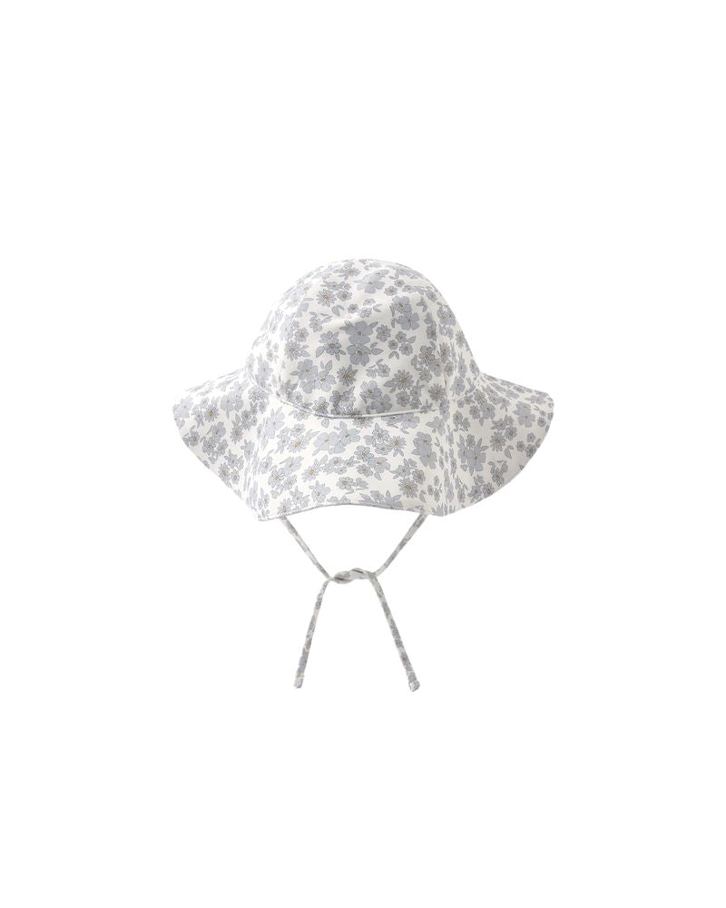 Sun Hat || Blue Floral by Quincy Mae