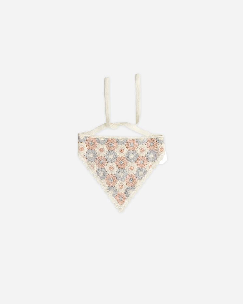 Crochet Scarf || Blue, Light Pink, Ivory by Rylee + Cru