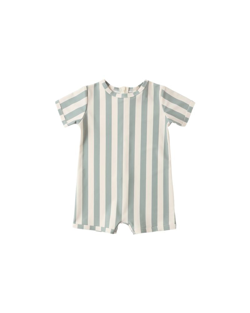 Shorty One-Piece || Green Stripe by Rylee + Cru