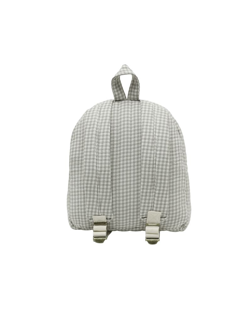 Mini Backpack || Sage Gingham by Quincy Mae