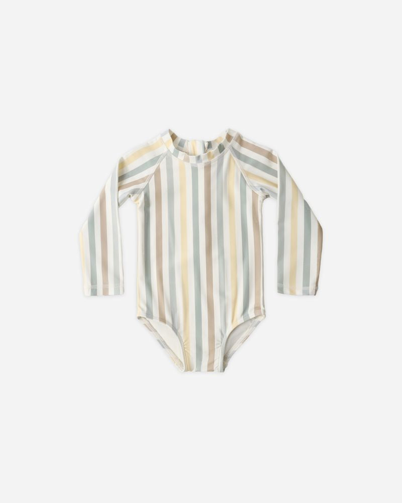 Delphine Rashguard One-Piece || Valencia Stripe by Rylee + Cru