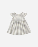 Flutter Sleeve Dress || Sky Stripe by Quincy Mae
