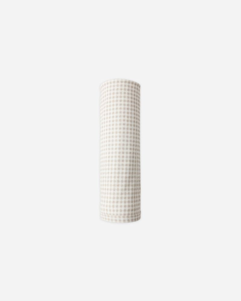 Bamboo Swaddle || Oat Gingham by Quincy Mae