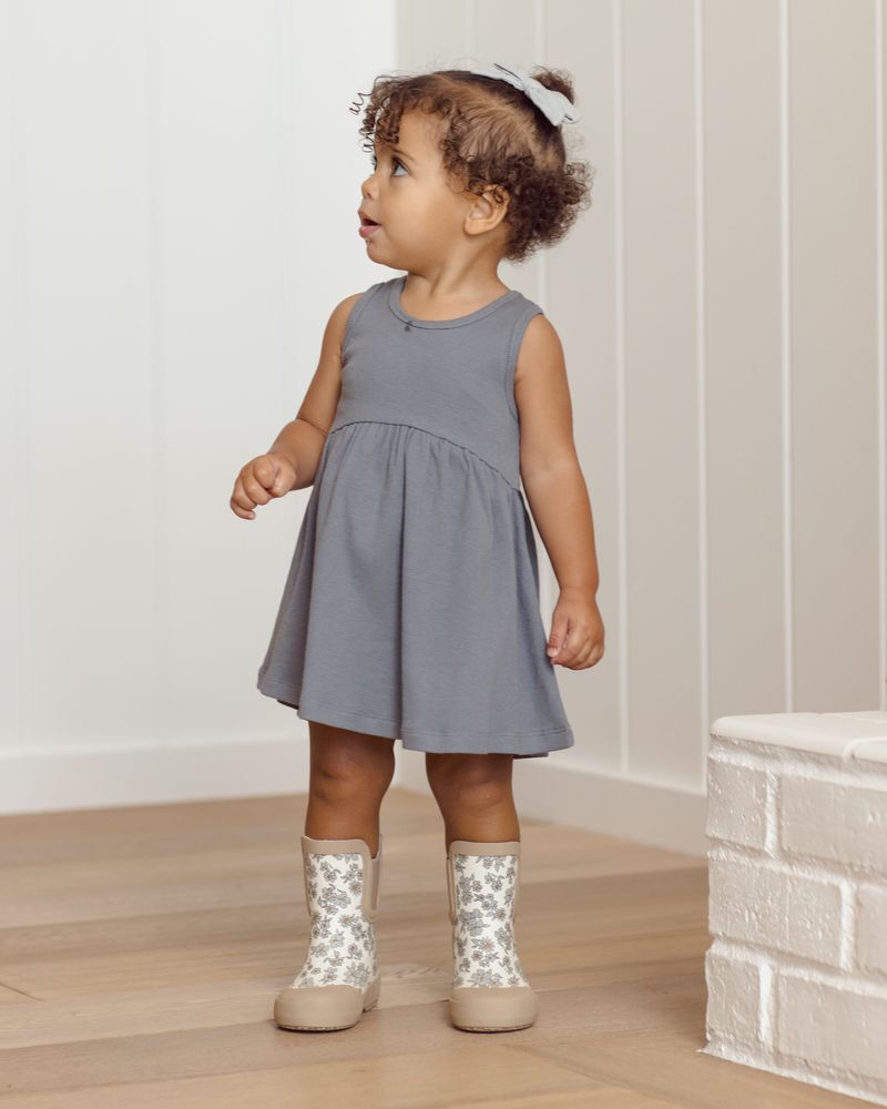 Rain Boots || Blue Floral by Quincy Mae