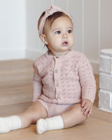 Scalloped Cardigan || Blush by Quincy Mae