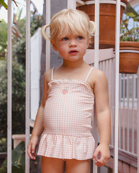 Tori Skirted One-Piece || Petal Gingham by Rylee + Cru