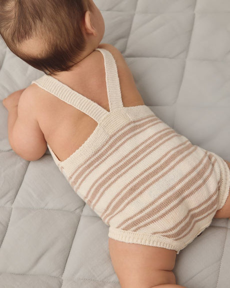 Tatum Romper || Oat Stripe by Quincy Mae