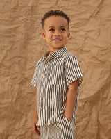 Collared Short Sleeve Shirt || Wavy Stripe by Rylee + Cru