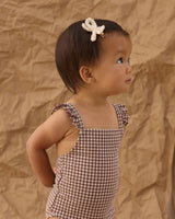 Positano One-Piece || Chocolate Houndstooth by Rylee + Cru