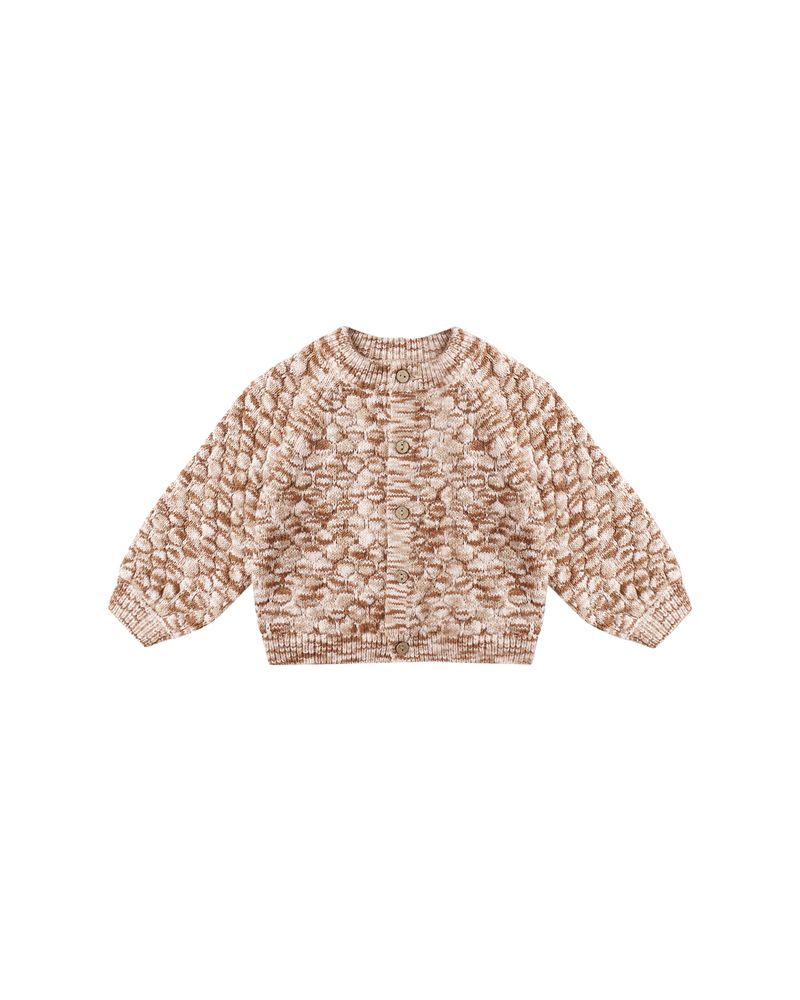 Bubble Knit Cardigan || Rose Speckle by Quincy Mae