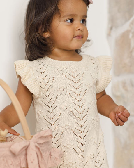 Mira Knit Romper || Natural by Quincy Mae