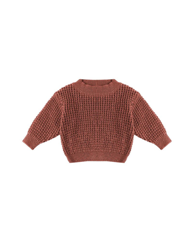 Chunky Knit Sweater || Cranberry by Quincy Mae