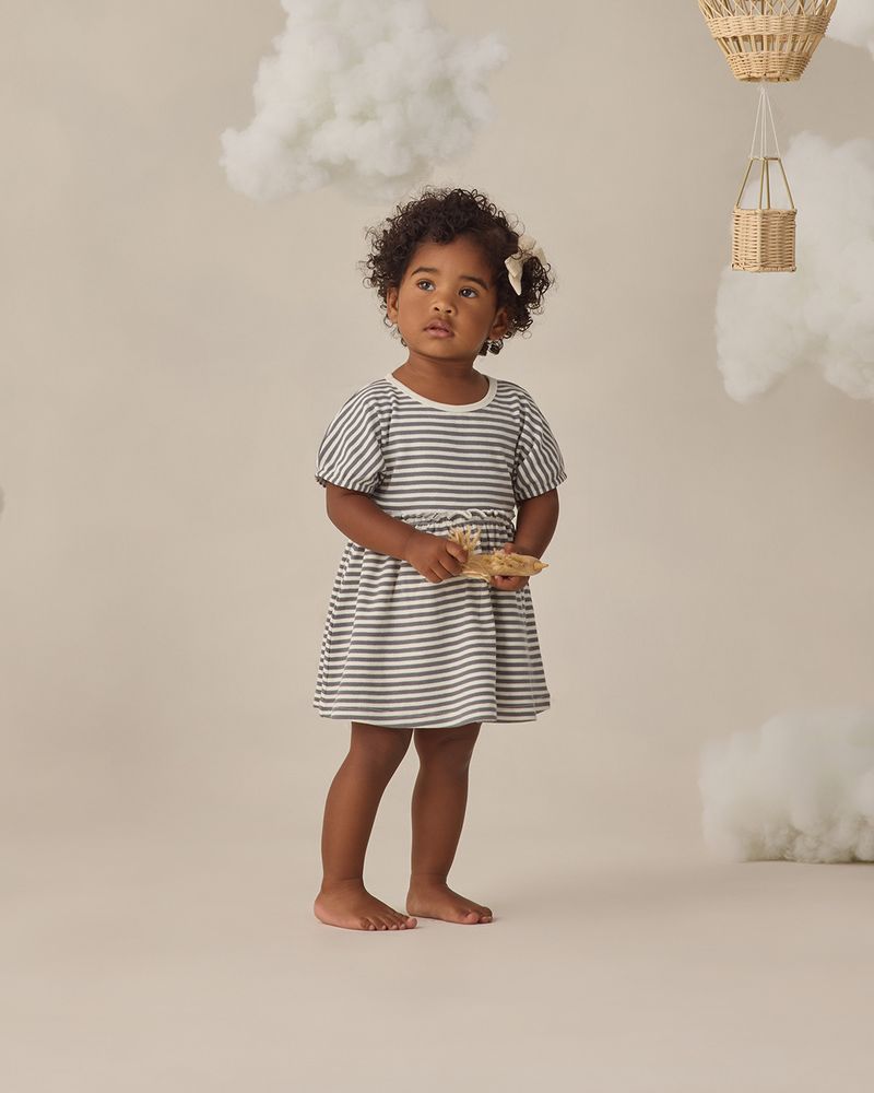 Annie Dress || Ocean Stripe by Quincy Mae