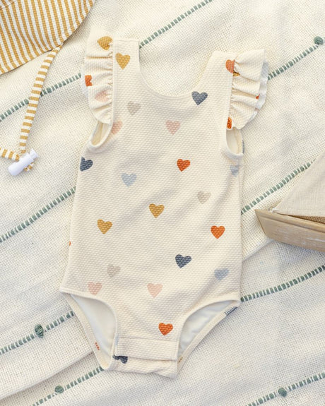 Scoop Back One-Piece Swimsuit || Confetti Hearts by Quincy Mae