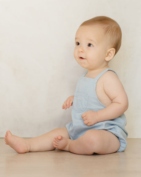 Thomas Romper || Chambray by Quincy Mae