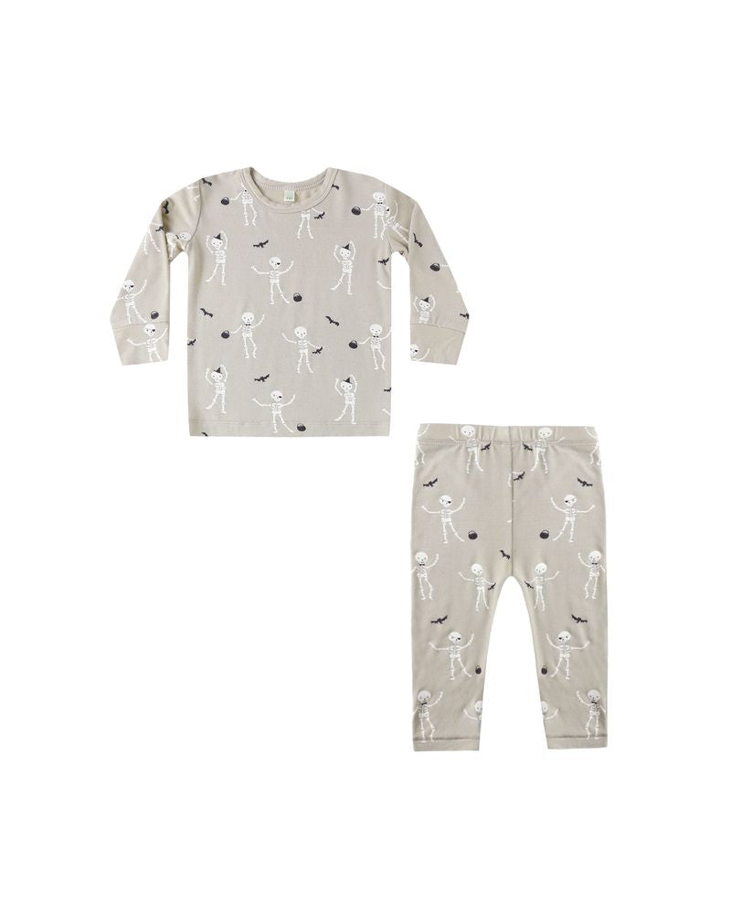 Bamboo Pajama Set || Skeletons by Quincy Mae