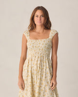 Ivy Dress | Lemon Ditsy Flower by Rylee + Cru