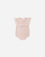 Pointelle Ruffle Romper || Blush by Quincy Mae
