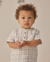Jaxson Shirt || Blue Plaid by Quincy Mae