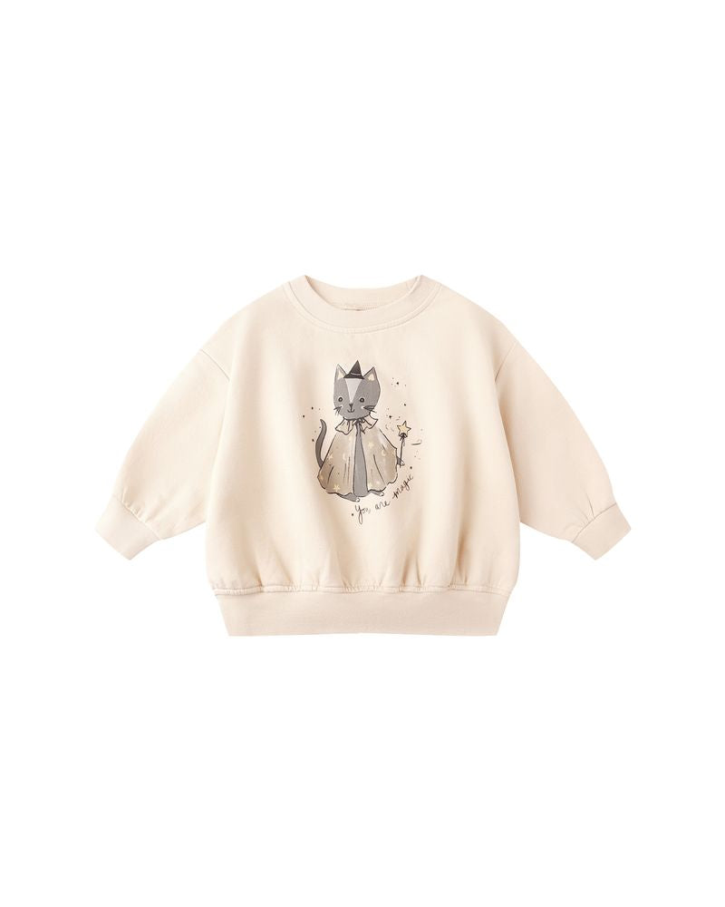 Relaxed Fleece Sweatshirt || Magic Cat by Quincy Mae