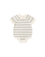 Rowan Romper || Sage Stripe by Quincy Mae