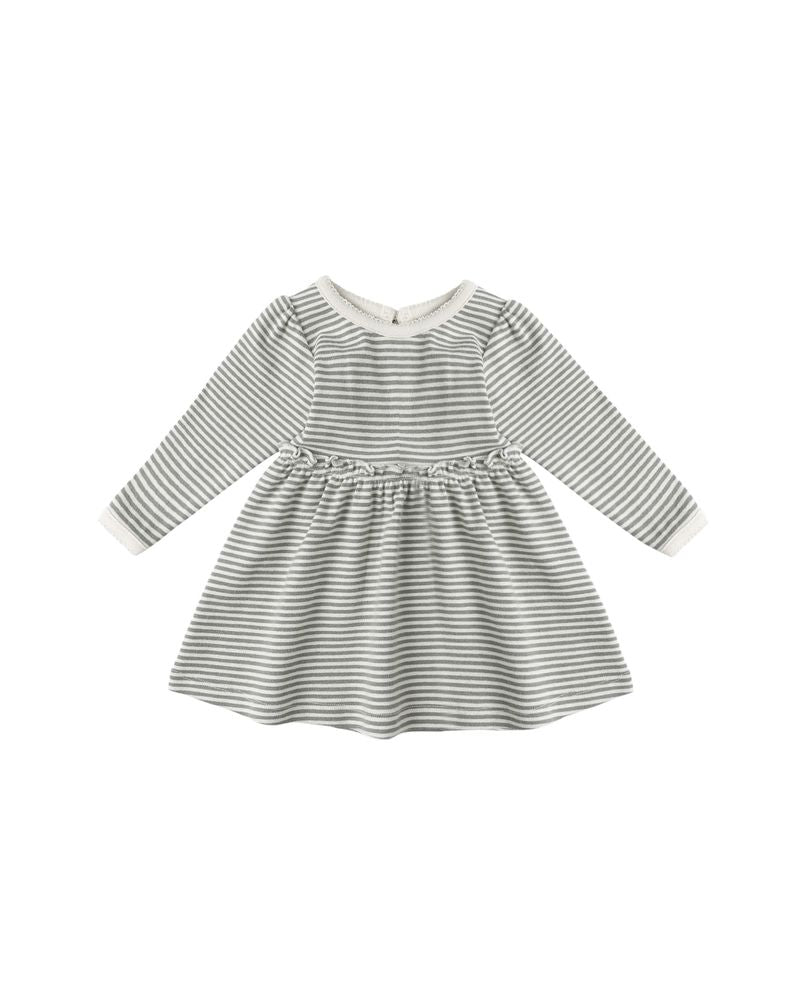 Alda Dress || Forest Stripe by Quincy Mae