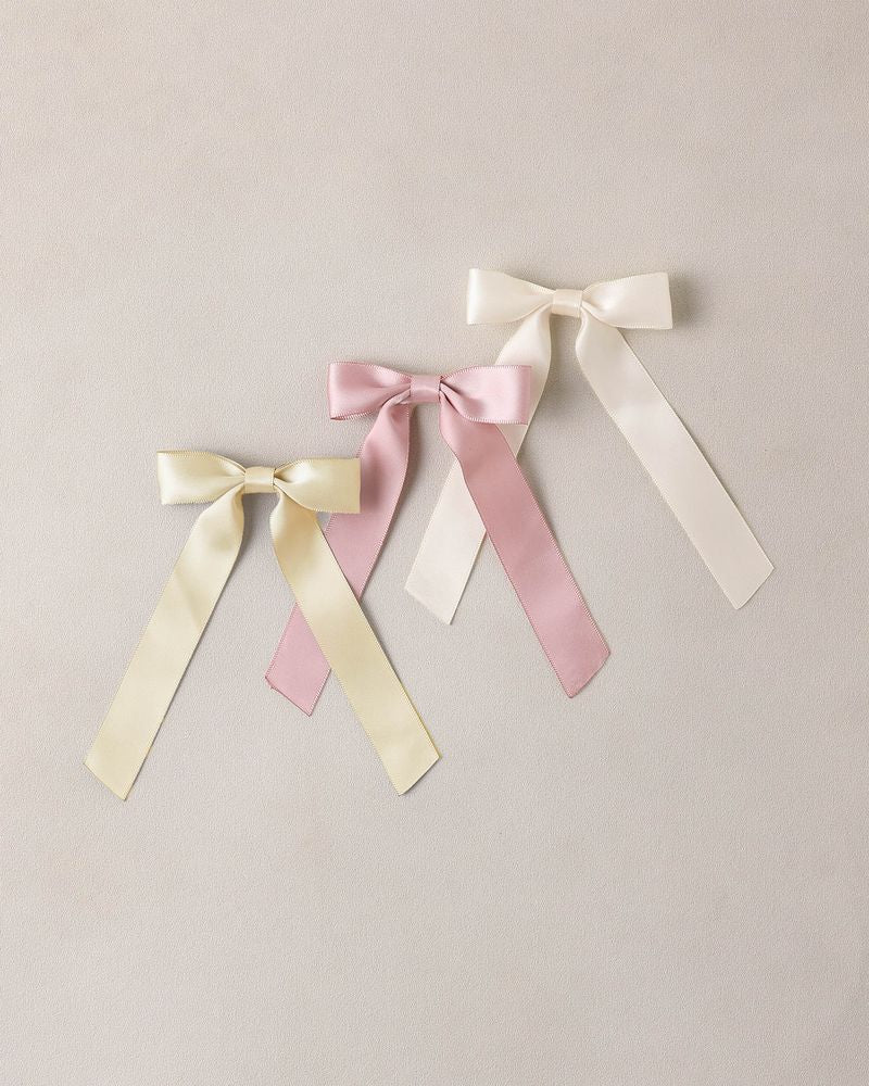 Satin Ribbon Bows | Lemon, Natural, Lavender by Noralee