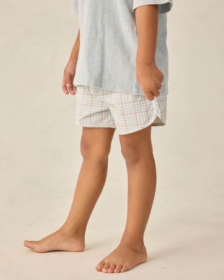 Swim Trunk || Light Blue Plaid by Rylee + Cru