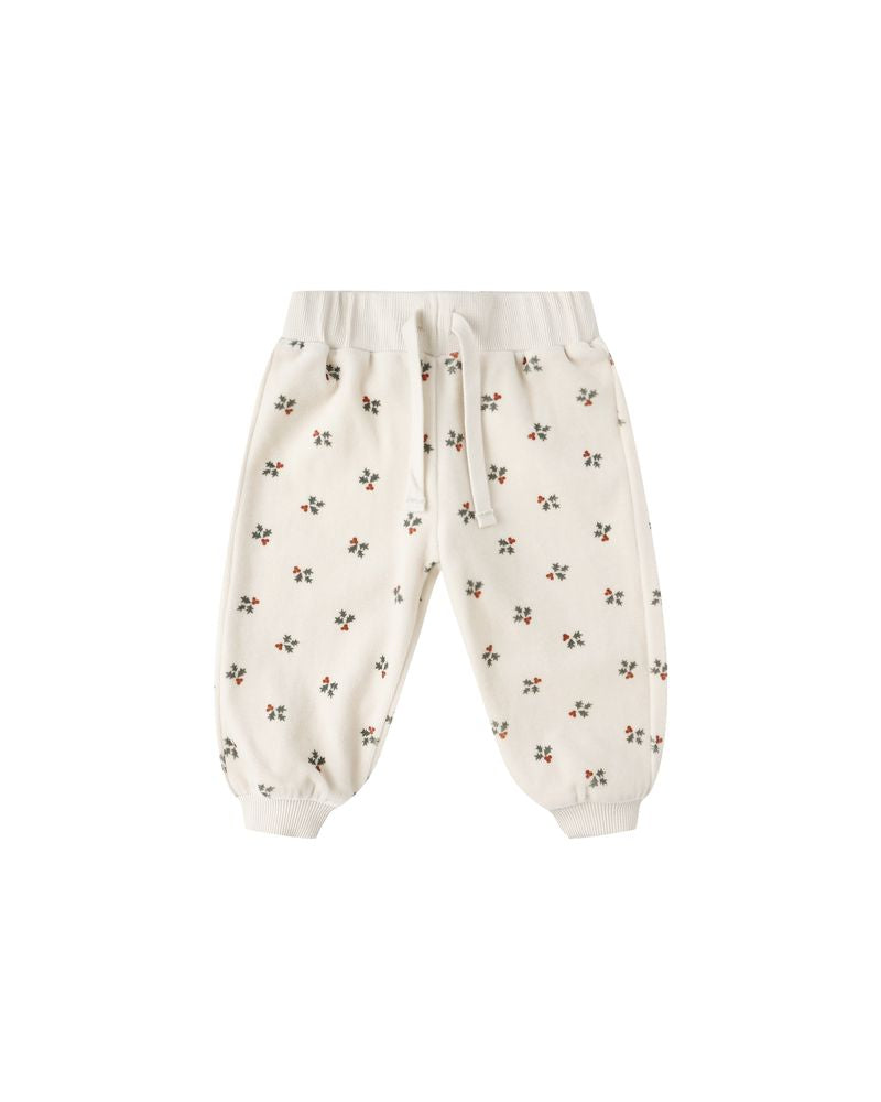 Velour Relaxed Sweatpant || Holly Berry by Quincy Mae