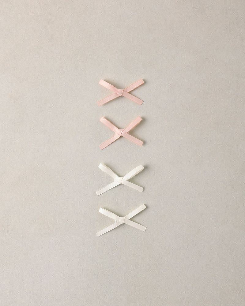 Mini Satin Ribbon Bows | Pearl, Ivory by Noralee