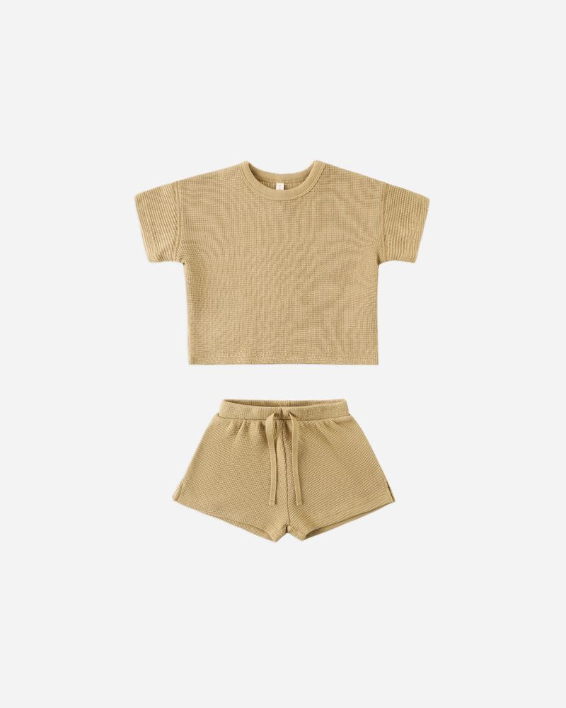 Waffle Tee + Short Set || Honey by Quincy Mae