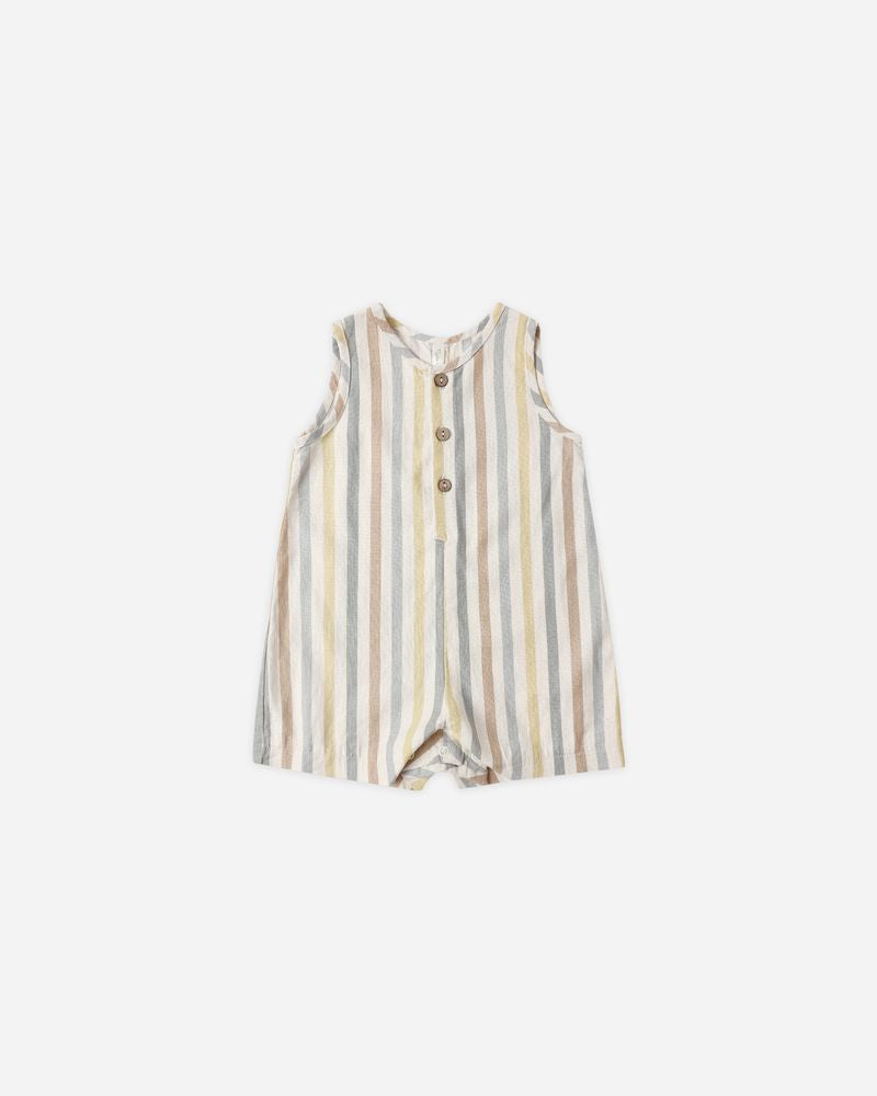 Mavrick Romper || Valencia Stripe by Rylee + Cru