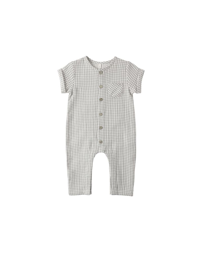 Charlie Jumpsuit || Sage Gingham by Quincy Mae