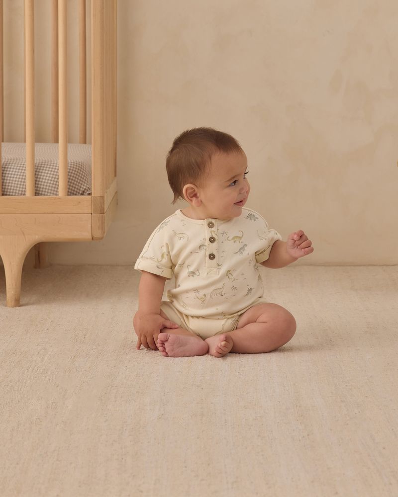 Short Sleeve One-Piece || Dinosaur by Quincy Mae