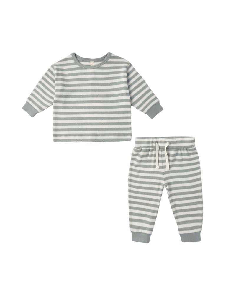 Cozy Set || Blue Stripe by Quincy Mae