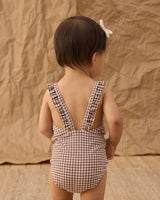 Positano One-Piece || Chocolate Houndstooth by Rylee + Cru