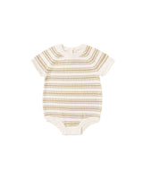 Rowan Romper || Butterscotch Stripe by Quincy Mae