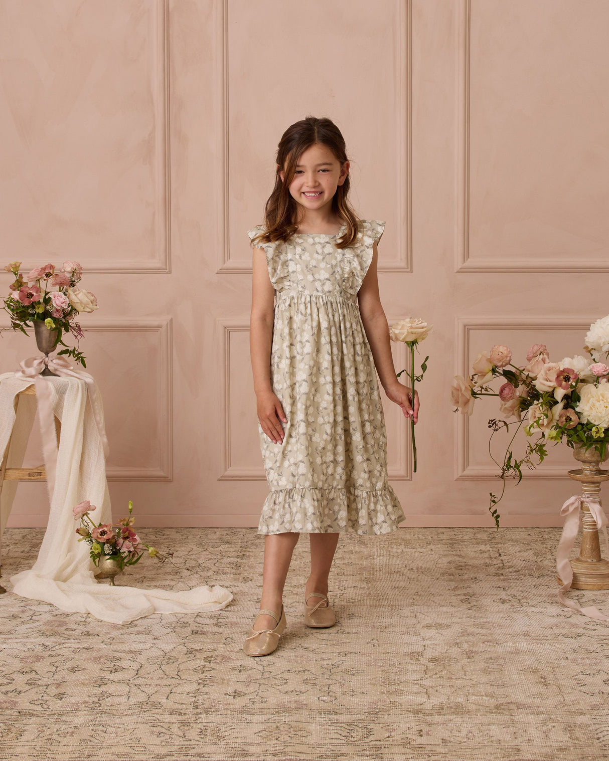Lucy Dress || Sage Hydrangea by Noralee