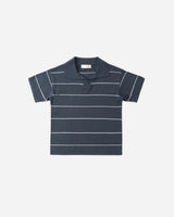 Chandler Knit Polo || Navy Stripe by Rylee + Cru