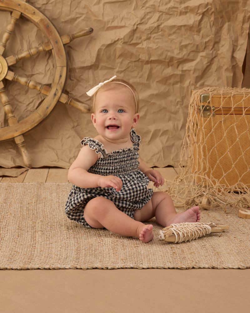Julia Romper || Black Check by Rylee + Cru