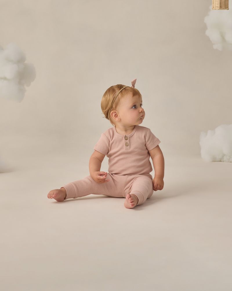 Ribbed Legging || Blush by Quincy Mae