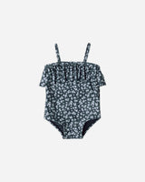 Ruffle One-Piece || Navy Floral by Rylee + Cru