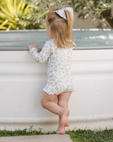 Olivia Rashguard One-Piece || Blue Floral by Quincy Mae