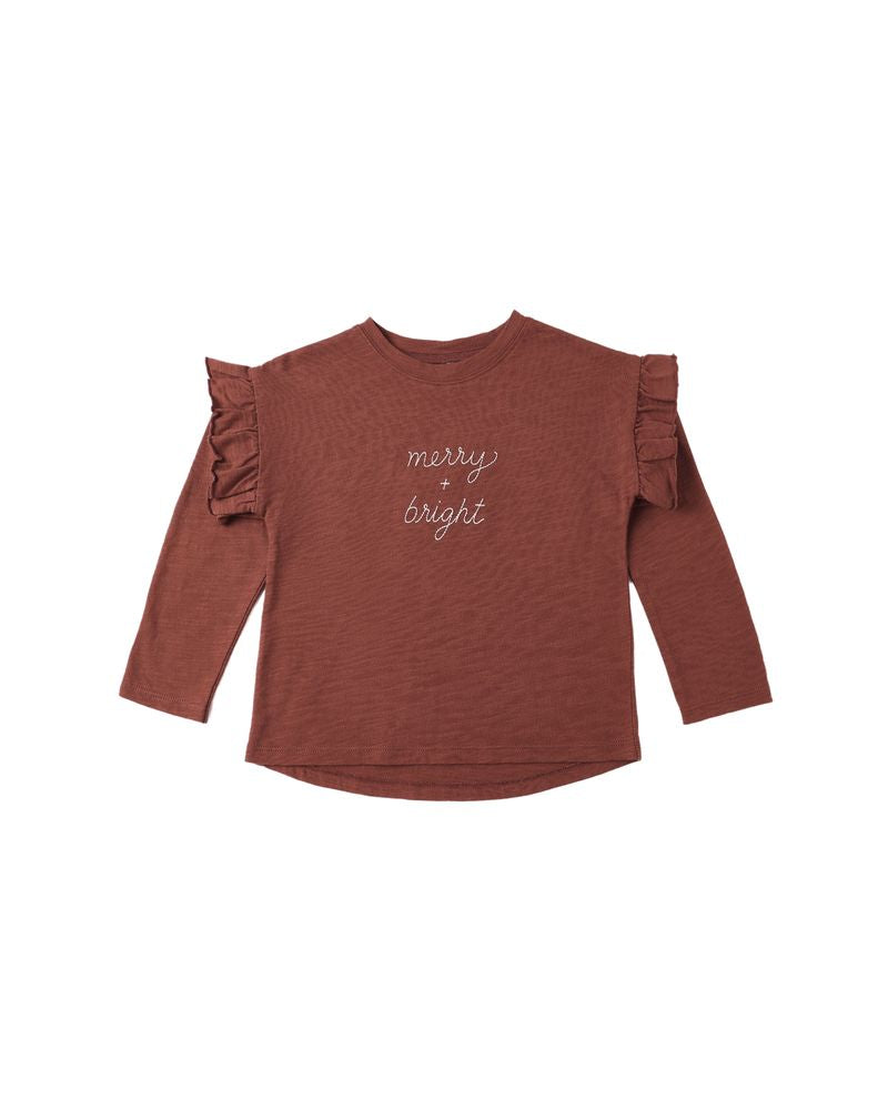 Ruffle Long Sleeve Tee || Merry + Bright by Rylee + Cru