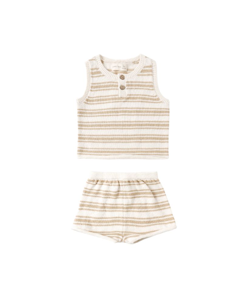 Taylor Knit Set || Butterscotch Stripe by Quincy Mae