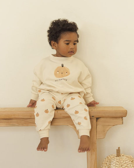 Relaxed Fleece Sweatpant || Smiley Pumpkins by Quincy Mae