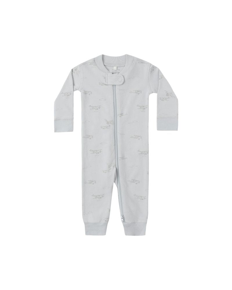 Zip Longsleeve Sleeper || Airplane by Quincy Mae