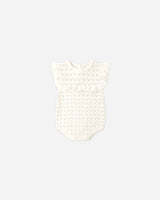 Pointelle Ruffle Romper || Natural by Quincy Mae