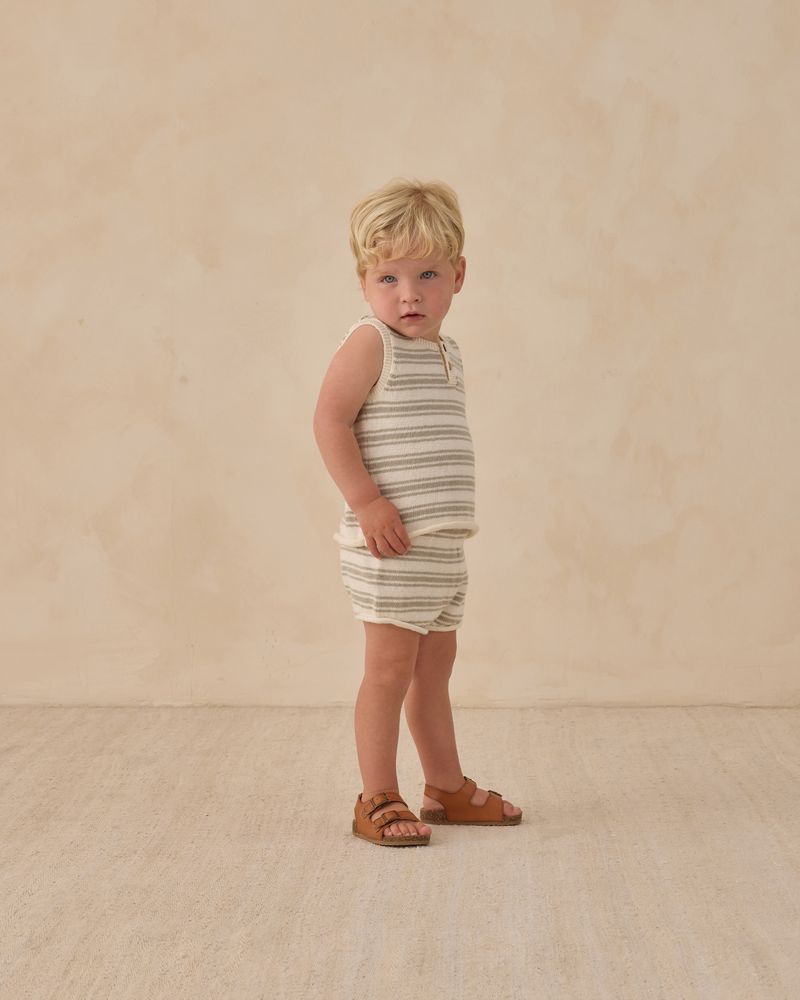 Taylor Knit Set || Sage Stripe by Quincy Mae